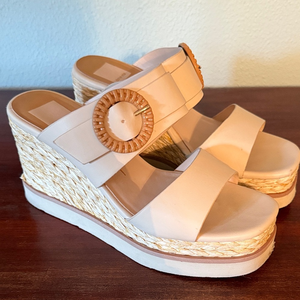 Dolce Vita Cream Wedge Sandals